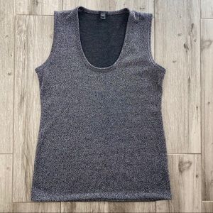 J. CREW Sleeveless Tank Top Gray Silver SZ XS